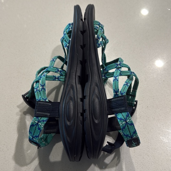 Chaco Women's Sandals - Green and Blue Size 11 - Picture 8 of 9